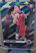 2024-25 Panini Prizm - Kyshawn George #257 Blue Yellow & Green Prizm (RC)