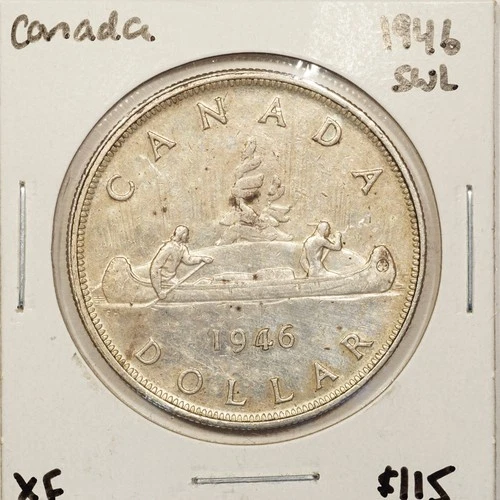 1946 Canada Silver Dollar SWL, XF
