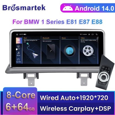 10.25'' Android 14 Autoradio CarPlay 64GB iDrive Für BMW 1er E81 E82 E87 2006-12