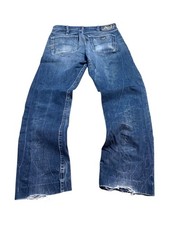 Armani Jeans Vintage Wide Washed Denim Jeanshose Blau Logo 31