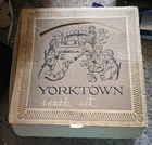 Vtg Set Of 4 Federal Glass Yorktown Thumbprint Snake Set Sip & Snack Cup & Plate