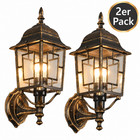 2X Trio Außenwandleuchte E27 Wandleuchte IP44 Außenleuchte 60W Gartenleuchte