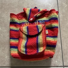 Handmade Mexican Multi-Color Cotton Bag Traditional Style Unisex One Size