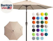 9FT Outdoor Patio Umbrella Outdoor Table Umbrella with Push Button Tilt and Cran