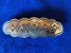 Vintage sterling silver detailed stamped Navajo barrette in GUC — photo 1