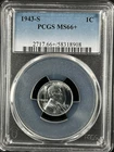 1943-S  1C  Lincoln Wheat One Cent  PCGS MS66+  58318908