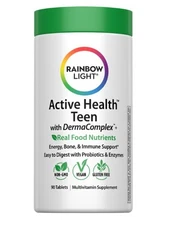 Active Health Teen Multivitamin | 90 Tablets | Food Nutrients | by Rainbow Light