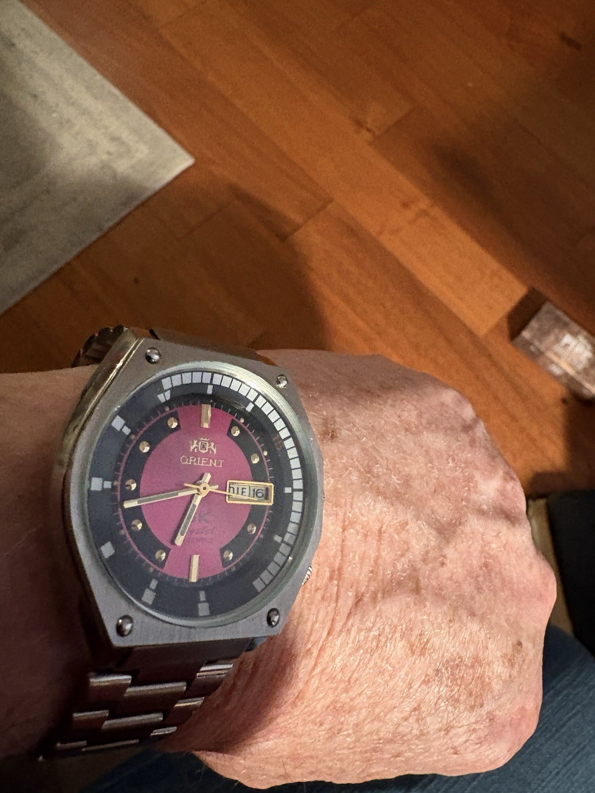 Orient automatic internal bezel watch. Ruby Red D… - image 8