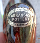 DRYDEN BIRD OF PARADISE BUD VASE FANTASTIC COLORS ARKANSAS POTTERY WITH LABEL — photo 10