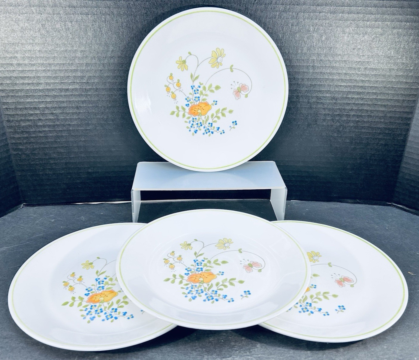 Vintage Corelle by Corning Wildflower Salad Luncheon Plates 8 1/2