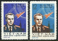 NORTH VIETNAM 1961 German Stepanovic Titov 2v MNH**