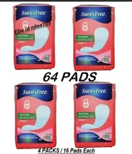 4 CT Maxi Pads Sure & Fresh 16-ct. Pack Feminine Care Sanitary Super Heavy Flo
