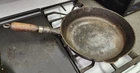 Erie pre griswald Cast Iron #9 Slant “Erie” stamp Skillet with Wooden Handle 727