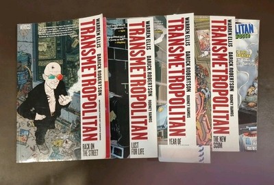 Transmetropolitan TPB Comic Book Bundle - Warren Ellis - Vol 1-4 + bonus