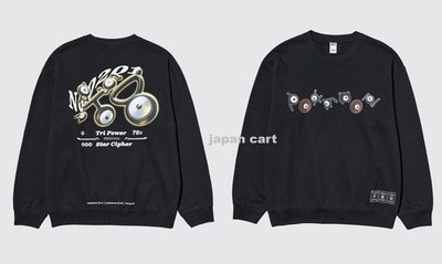 UNIQLO x Pokemon Card Sweatshirt Cotton Unown Rare Black Sweats