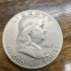 1949-D Franklin Half Dollar Actual Coin. Key Date