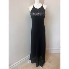 Y2K Vintage Cache black column dress size 6