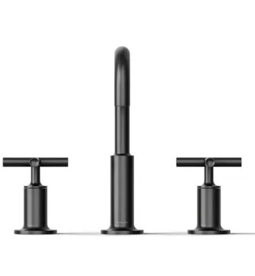 Kohler Purist Zweigriff-Armatur In Matt Schwarz – Für Waschtisch 20-40 Cm
