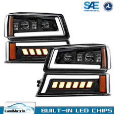 DRL LED Headlights DOT Bumper Lamps For 2003-07 Chevy Silverado 1500 2500 3500