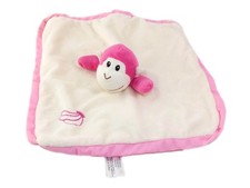 Doudou plat Singe blanc rose Grelot ZEEMAN