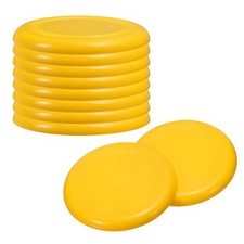 10Pcs 9 Inch Flying Disc Plastic Sports Playing Disk, Yellow