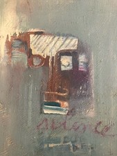 Bella Pittura A Olio Su Tela Circa 1980 Ritratto Espressionismo Espressionista