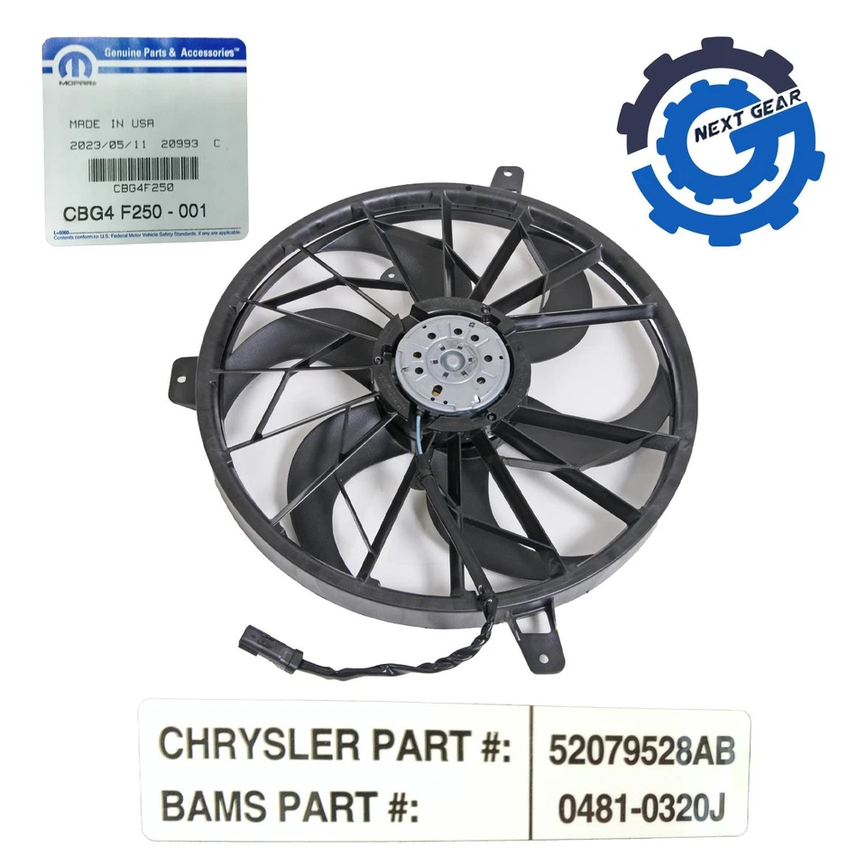 Nuevo ventilador de refrigeración del radiador Mopar OEM para Jeep Liberty 1999-07 52079528AB CBG4F250 Foto 2 de 4