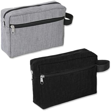 Lot de 2 trousses de toilette voyage compactes Samsonite en tissu Oxford pour homme