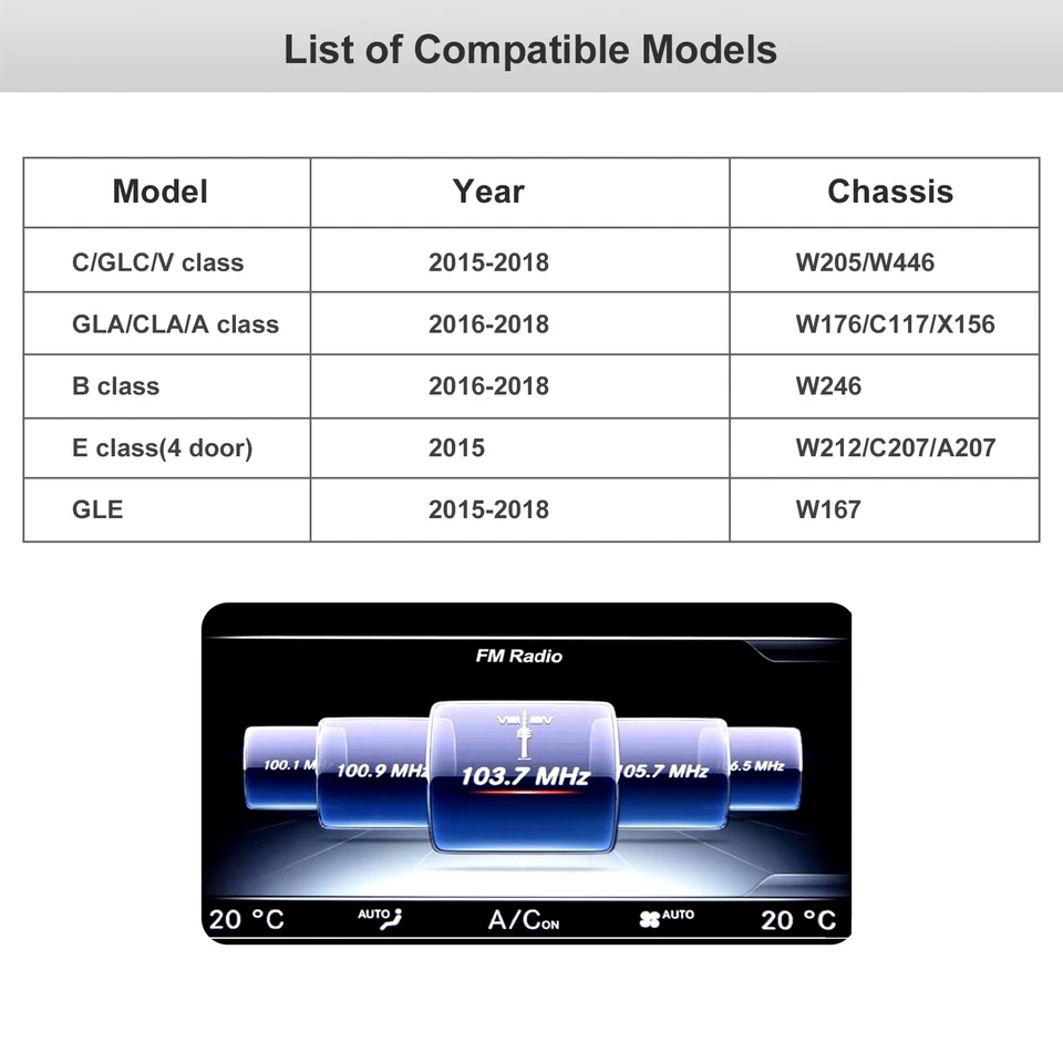 10.25'' Car Linux Touch Screen Wireless Carplay Radio For Mercedes Benz NTG5.0 Foto 3 de 4