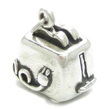 Broodrooster sterling zilveren bedel .925 x 1 Toast Toasting Toastie bedels..