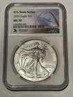 2022 $1 AMERICAN SILVER EAGLE NGC MS70 U.S. STATE SERIES MISSOURI LABEL