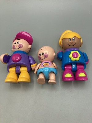 Lot Of 3 TOLO My First Friends Figures Dolls Mom Dad & Baby Set EUC