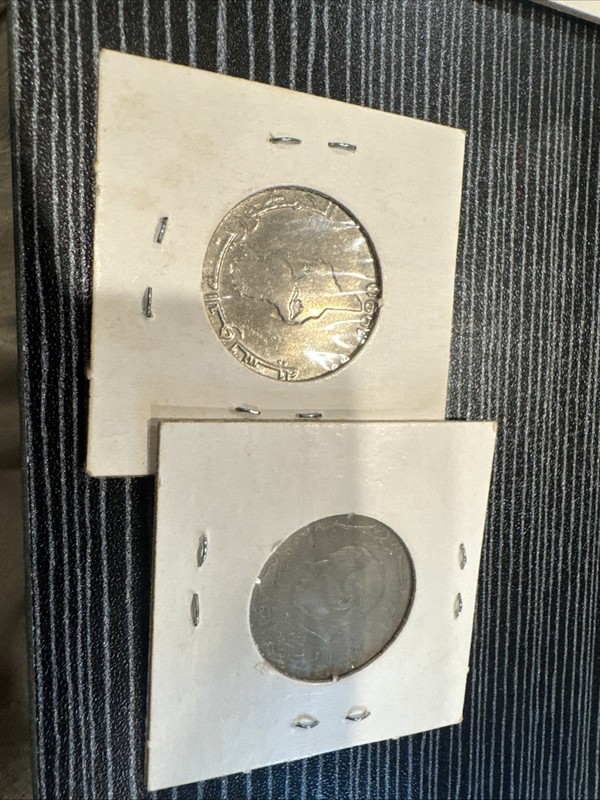 1983, 1990  Tunisia 1 Dinar Silver Set Two Coins