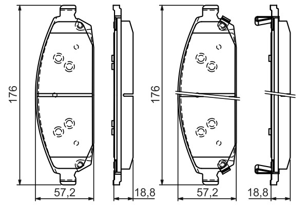 BOSCH 0 986 494 370 Kit pastiglie freno, Freno a disco per JEEP