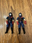 2x Vintage 1985 GI Joe Cobra Viper Action Figure Hasbro 3.75 Inch Blue Red V1