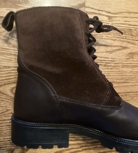 Vintage Orvis Brown Leather Chelsea Boots Mens 10 Canada Side Zip Lace Up Nice! - Picture 7 of 12