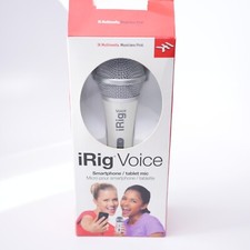 iRig Voice Handeld Portable Karaoke Microphone for Smartphones Tablets in White