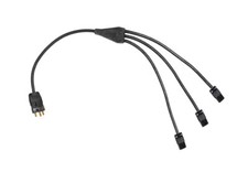 Power Cable 1 Stage Pin Male to Fanout 3 Edison Female Connectors 12 AWG 3ft