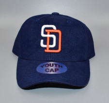 San Diego Padres KIDS Vintage Logo Athletic Strapback Cap Hat - NWT