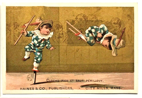 Victorian Trade Cards Set Haines Co Publishers City Mills Massachusetts Circus - Bild 3 von 5