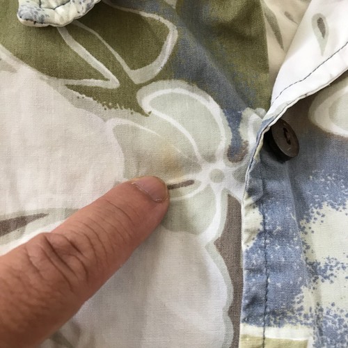 Point Zero Hawaiian Shirt Men L Blue Floral Button Up Pocket Short Sleeve Collar - Picture 10 of 12