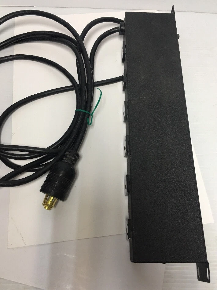 GEIST 6 OUTLET RACK MOUNT POWER STRIP SURGE PROTECTOR SPTN064-15TL TWIST LOCK - Image 2 of 4