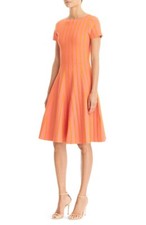 NWT. $1919 CAROLINA HERRERA Short Dresses In Coral Sz S.