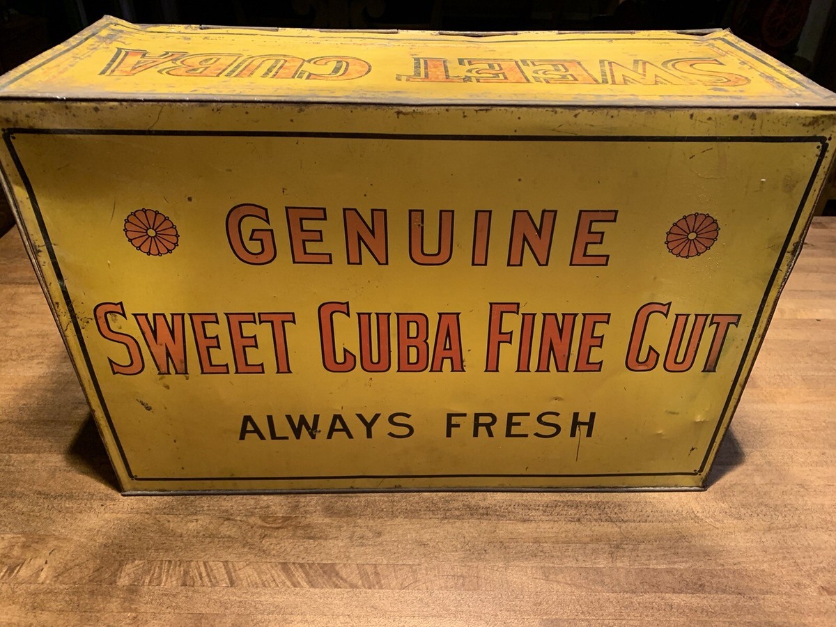 cuba chewing tobacco Sweet - Fine Cut- Tin -Countertop Display - General Store La Aroma de Cuba Connecticut