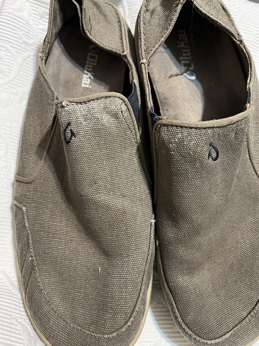 OLUKAI Puhalu Canvas Brown Sz 12 Men Slip-On Loafers | eBay display picture 2
