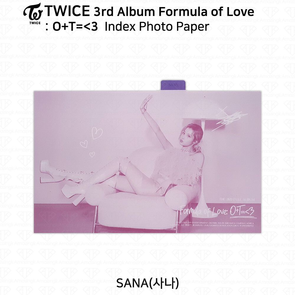 TWICE 3rd Album Formula of Love : O+T= 3 Official Photocard Sana