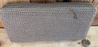 The Sak Classic Designer Gray Woven Knit Wallet Zip Around Crochet Clutch Womens