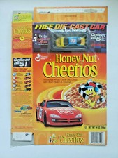 2001 Honey Nut Cheerios Empty Cereal Box with Die Cast Car  43 U198/7