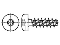 100X 3216024 Schraube FüR Kunststoff 3,5X12 Kopf: Zylinder Torx® Stahl Bossard