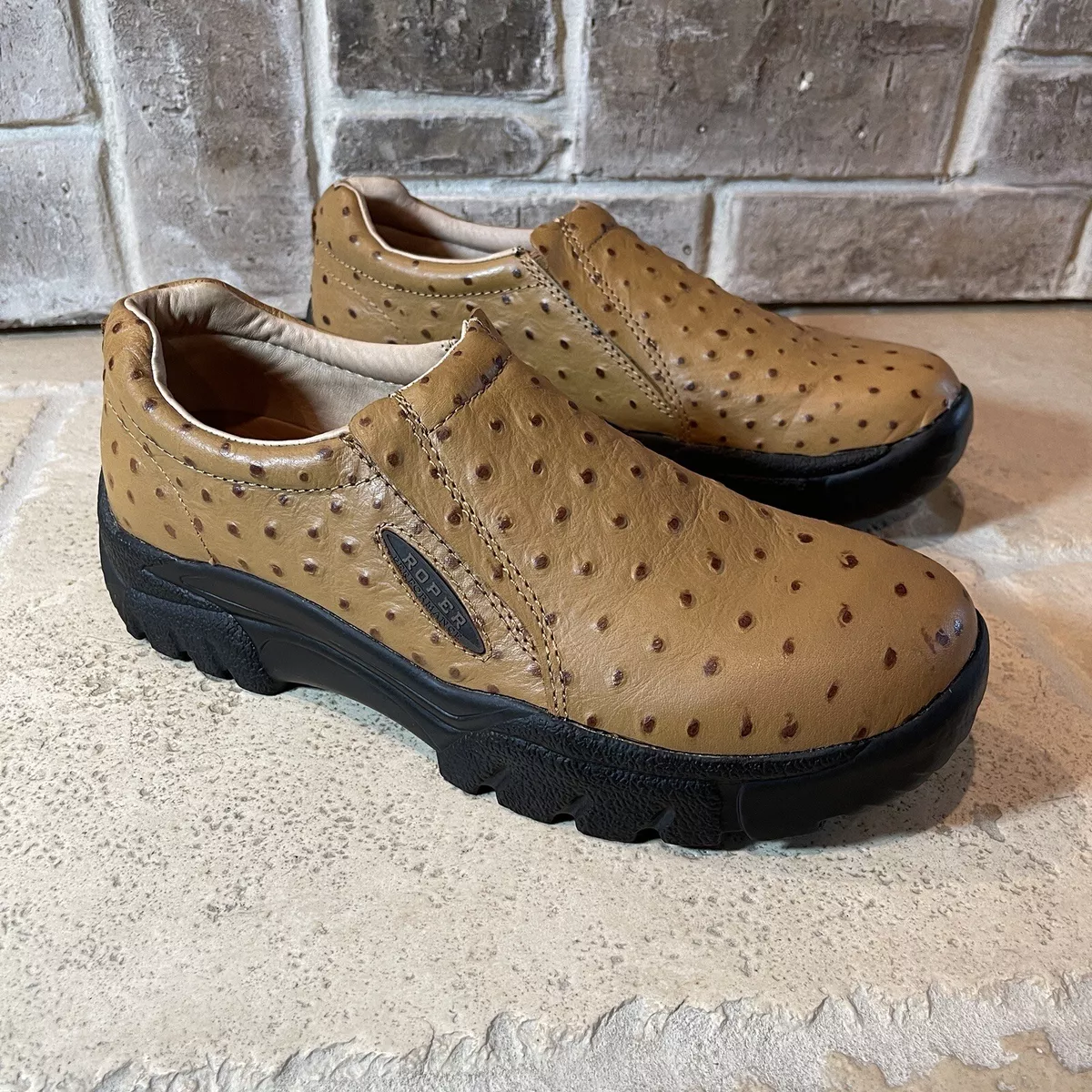 Roper ostrich hotsell slip on shoes